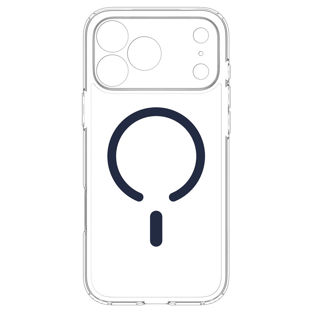 Husa MagSafe pentru Apple iPhone 18 Pro Max / 17 Pro Max, Spigen, Ultra Hybrid, Transparenta Bleumarin ACS12121