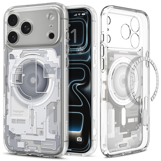 Husa MagSafe pentru Apple iPhone 18 Pro Max / 17 Pro Max, Spigen, Ultra Hybrid Zero One, Alba ACS12126