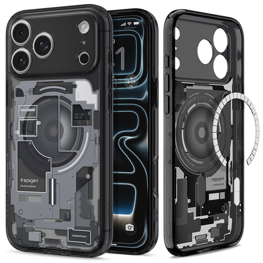 Husa MagSafe pentru Apple iPhone 18 Pro Max / 17 Pro Max, Spigen, Ultra Hybrid Zero One, Neagra ACS12128