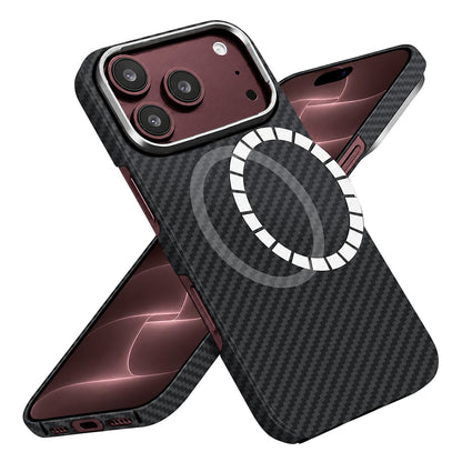 Husa MagSafe pentru Apple iPhone 18 Pro Max / 17 Pro Max, Techsuit, Aramid Fiber, Neagra
