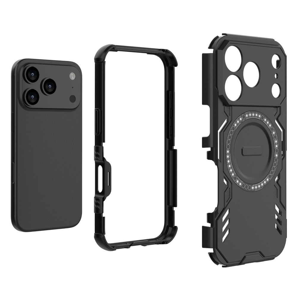 Husa MagSafe pentru Apple iPhone 18 Pro Max / 17 Pro Max, Techsuit, ArmorMag, Neagra