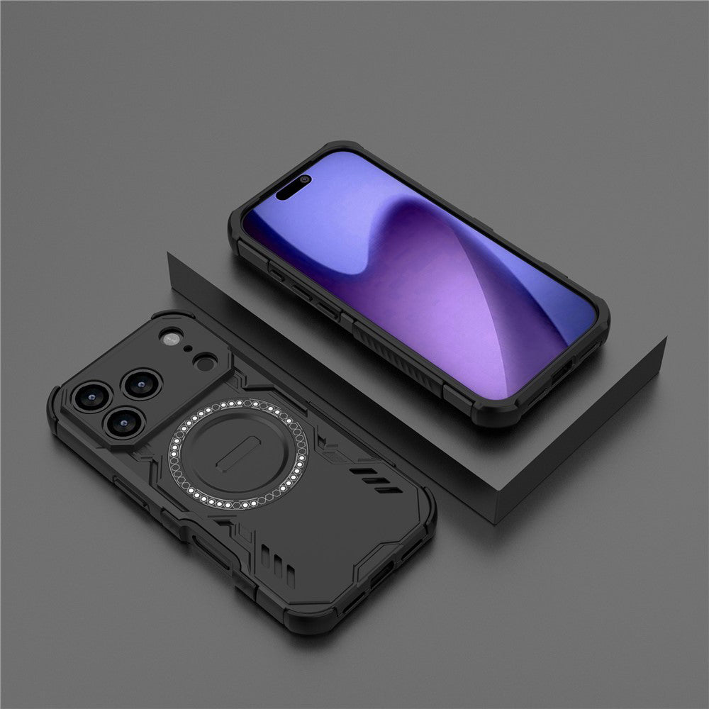 Husa MagSafe pentru Apple iPhone 18 Pro Max / 17 Pro Max, Techsuit, ArmorMag, Neagra