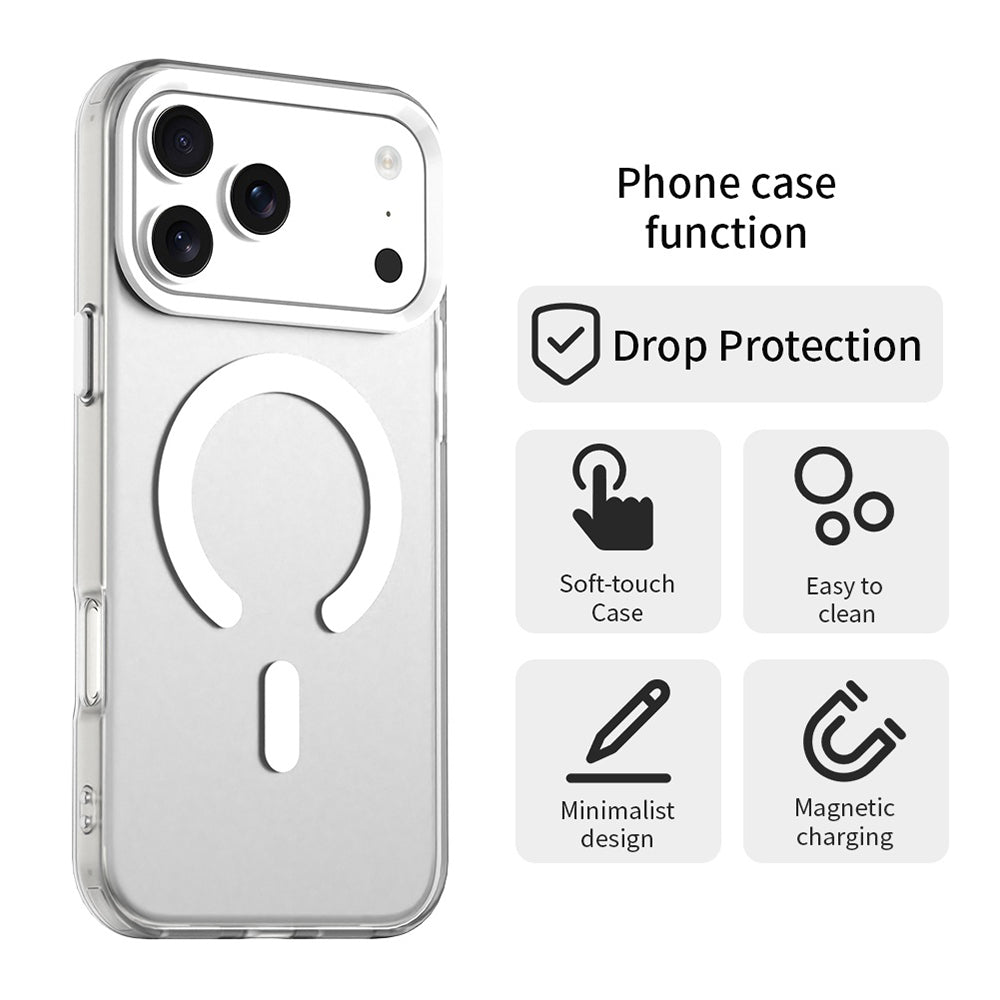Husa MagSafe pentru Apple iPhone 18 Pro Max / 17 Pro Max, Techsuit, CandyCase, Alba