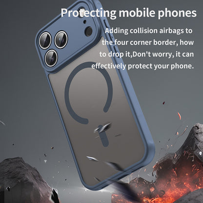 Husa MagSafe pentru Apple iPhone 18 Pro Max / 17 Pro Max, Techsuit, HaloFrost II, Bleumarin