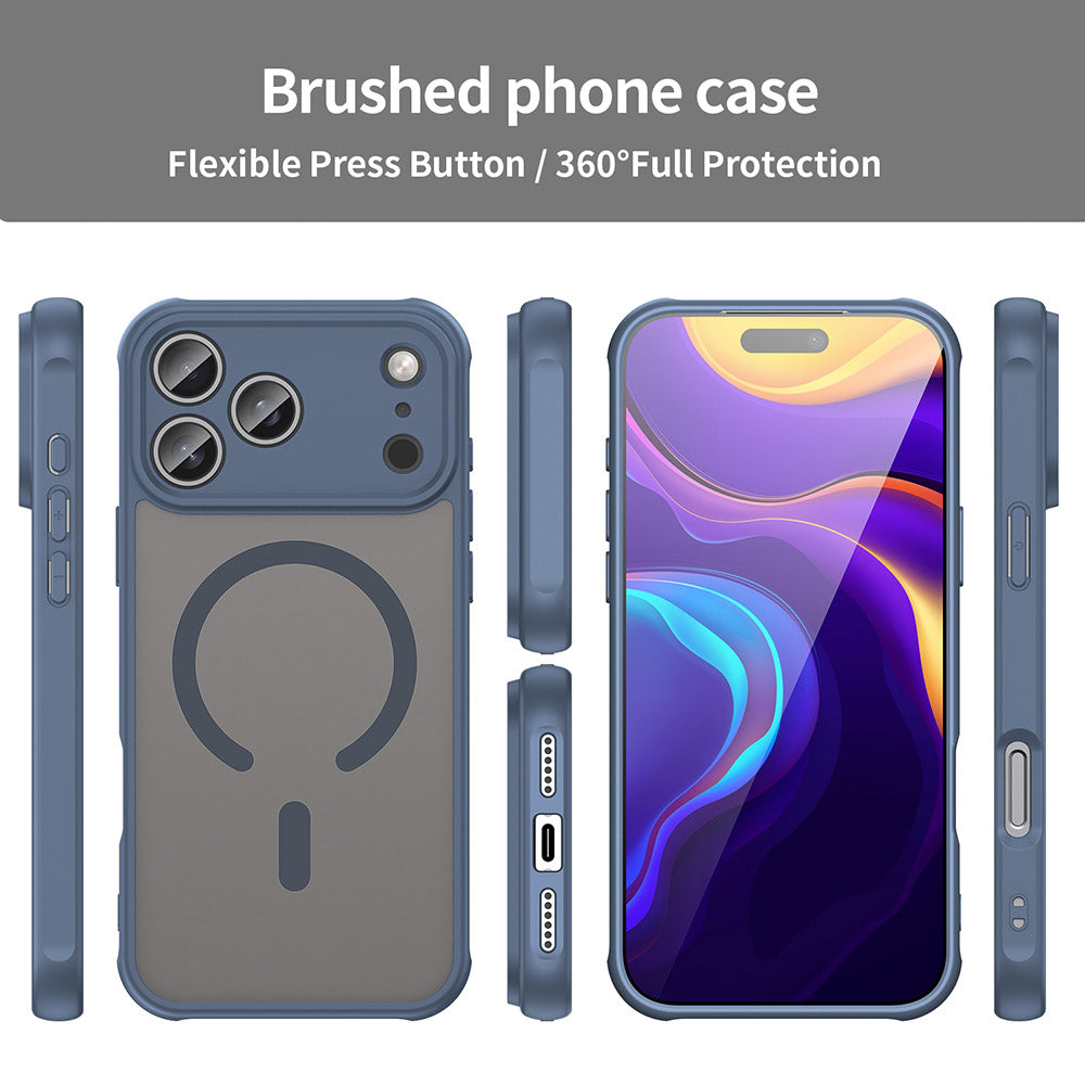 Husa MagSafe pentru Apple iPhone 18 Pro Max / 17 Pro Max, Techsuit, HaloFrost II, Bleumarin