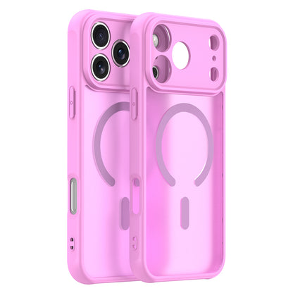 Husa MagSafe pentru Apple iPhone 18 Pro Max / 17 Pro Max, Techsuit, HaloFrost II, Roz