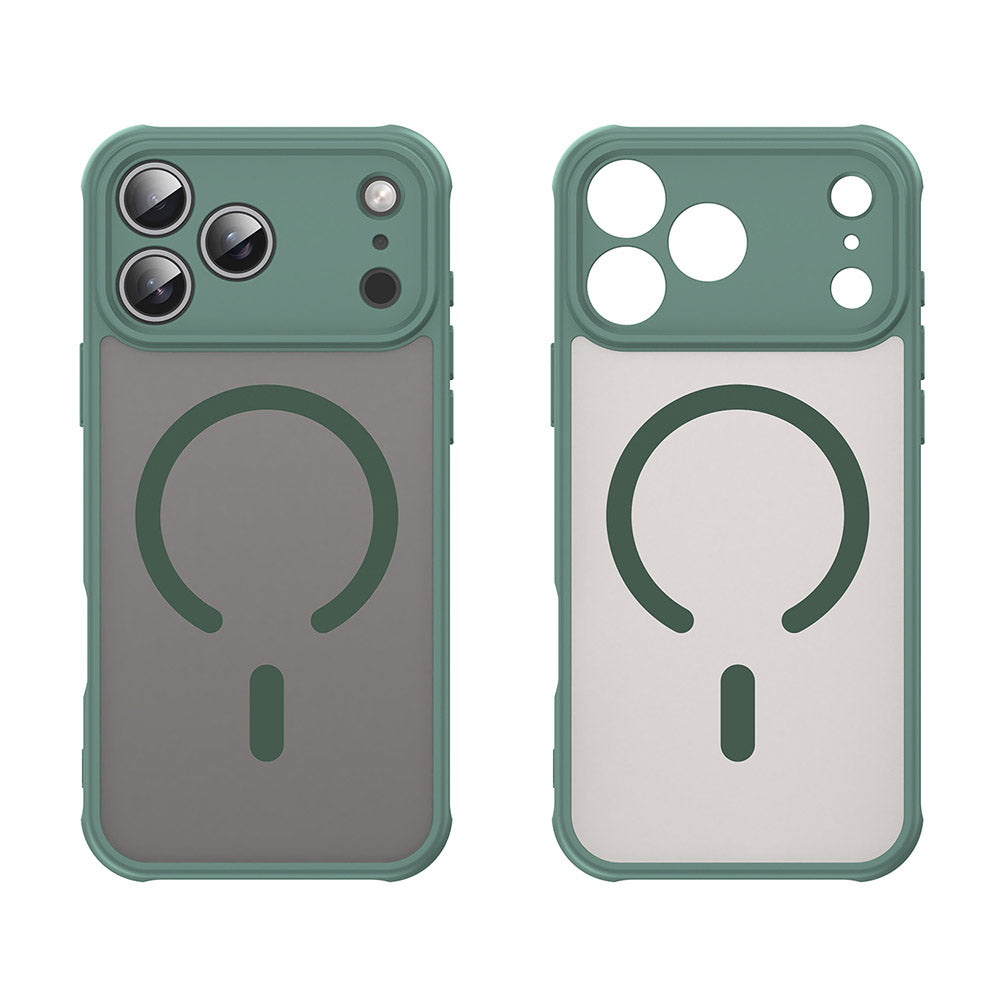 Husa MagSafe pentru Apple iPhone 18 Pro Max / 17 Pro Max, Techsuit, HaloFrost II, Verde