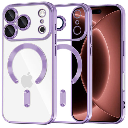 Husa MagSafe pentru Apple iPhone 18 Pro Max / 17 Pro Max, Techsuit, Luxury Crystal, Mov Deschis