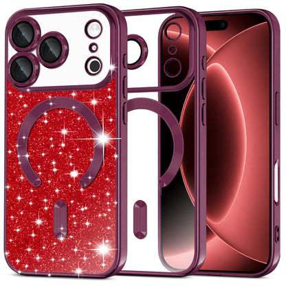 Husa MagSafe pentru Apple iPhone 18 Pro Max / 17 Pro Max, Techsuit, Luxury Glitter, Visinie Inchis