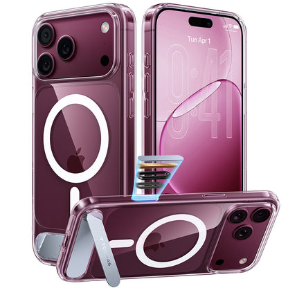 Husa MagSafe pentru Apple iPhone 18 Pro Max / 17 Pro Max, Torras, Ostand L1 Guardian, Transparenta