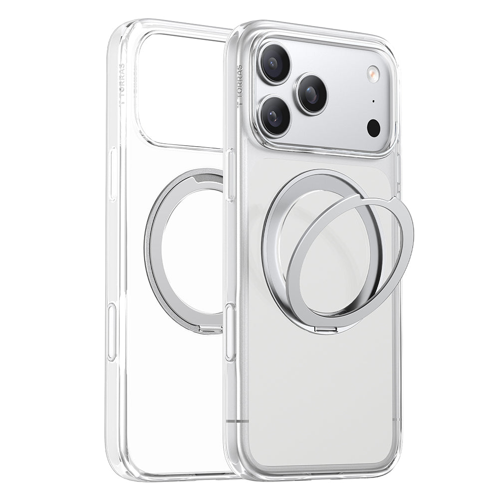 Husa MagSafe pentru Apple iPhone 18 Pro Max / 17 Pro Max, Torras, Ostand O1 Guardian, Transparenta
