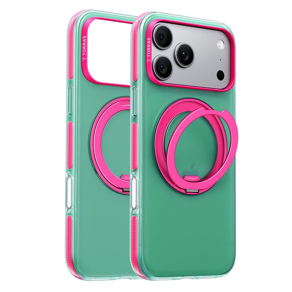 Husa MagSafe pentru Apple iPhone 18 Pro Max / 17 Pro Max, Torras, Ostand O3 Hue, Verde