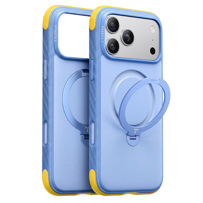 Husa MagSafe pentru Apple iPhone 18 Pro Max / 17 Pro Max, Torras, Ostand Q3 Rugged, Bleu