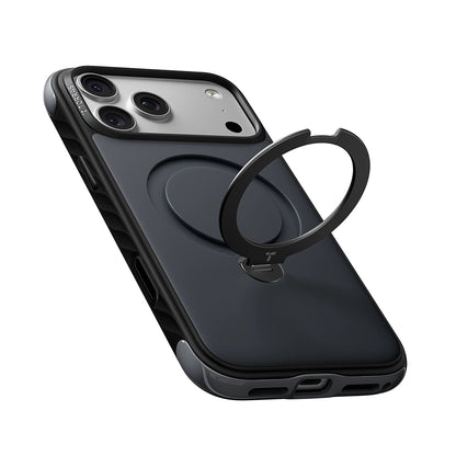 Husa MagSafe pentru Apple iPhone 18 Pro Max / 17 Pro Max, Torras, Ostand Q3 Rugged, Neagra