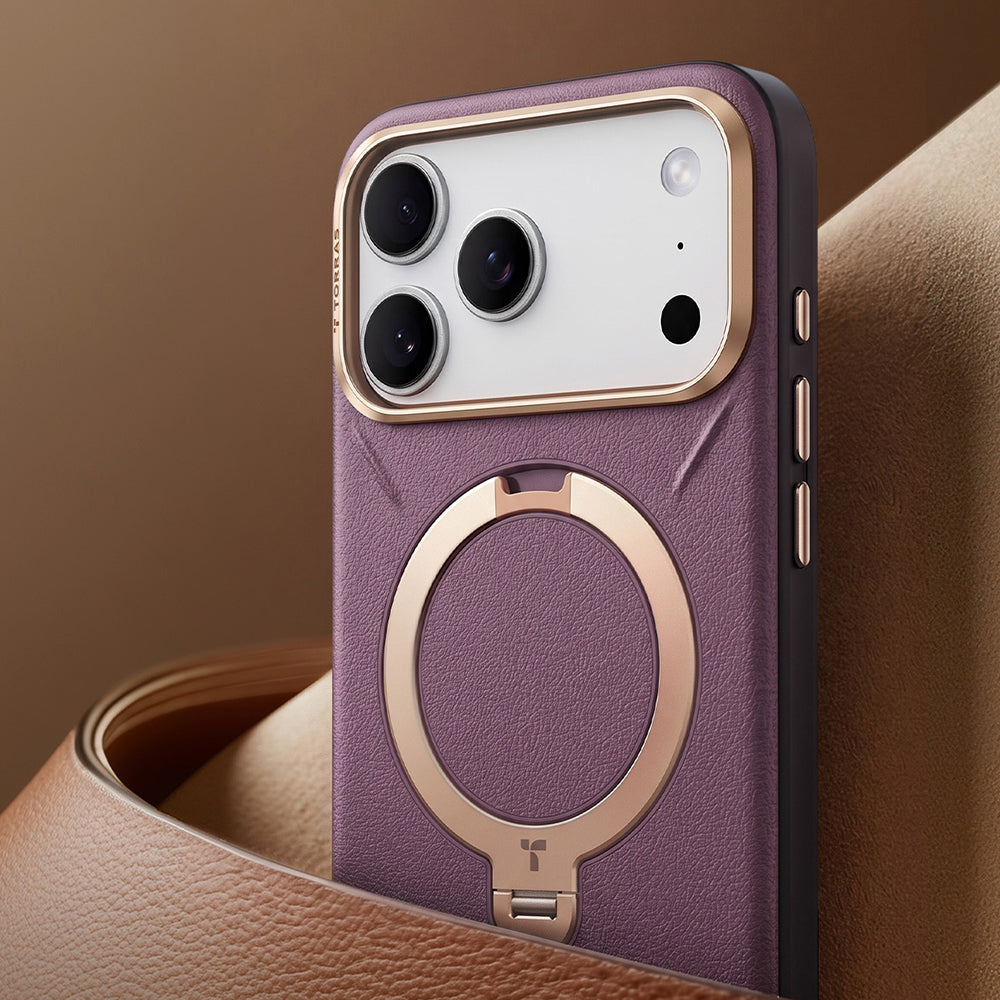 Husa MagSafe pentru Apple iPhone 18 Pro Max / 17 Pro Max, Torras, QPRO Leather, Maro