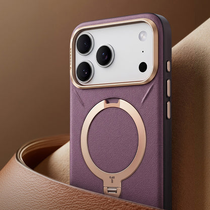Husa MagSafe pentru Apple iPhone 18 Pro Max / 17 Pro Max, Torras, QPRO Leather, Maro