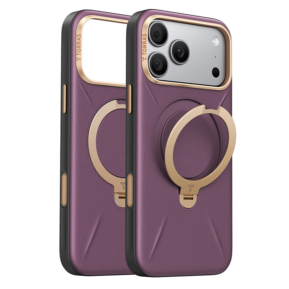 Husa MagSafe pentru Apple iPhone 18 Pro Max / 17 Pro Max, Torras, QPRO Leather, Mov