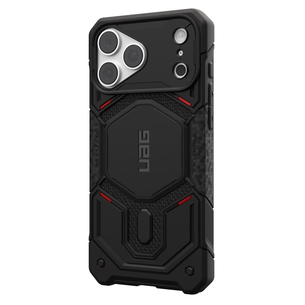 Husa MagSafe pentru Apple iPhone 18 Pro Max / 17 Pro Max, Urban Armor Gear, Monarch Pro Kevlar, Neagra