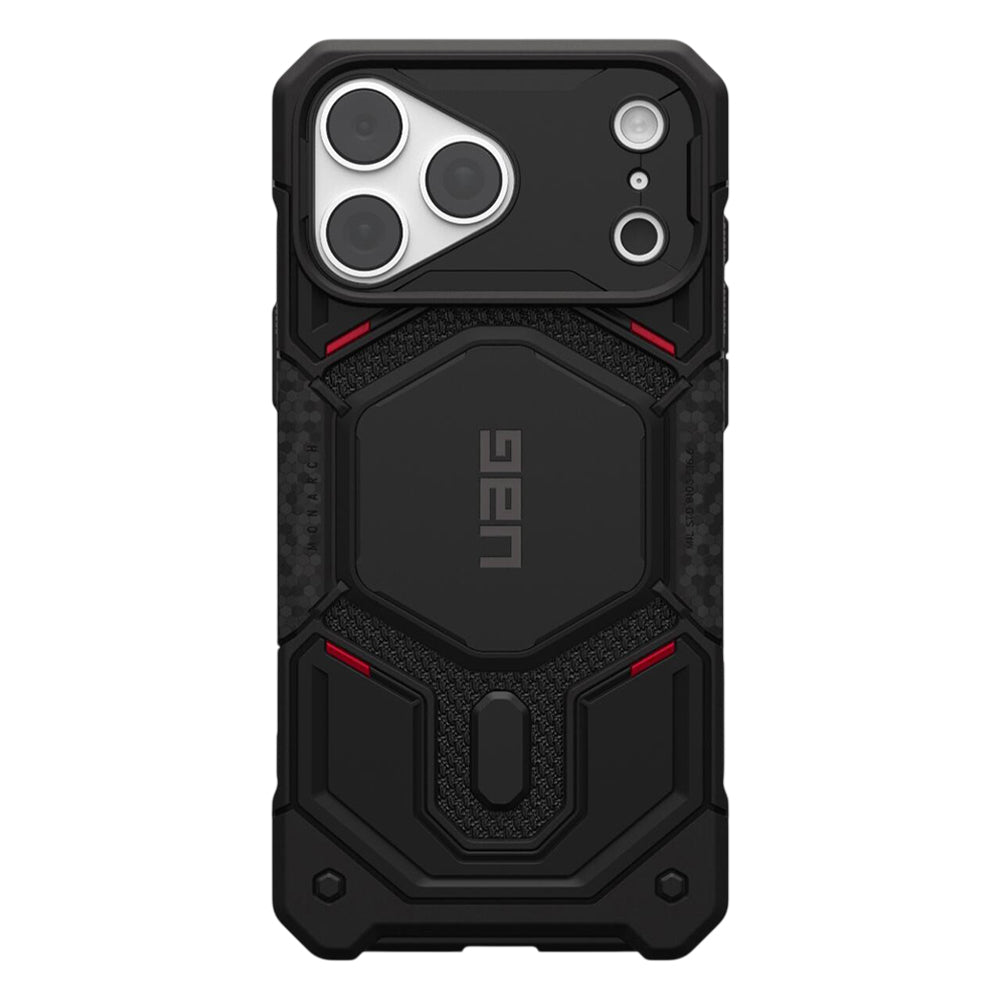 Husa MagSafe pentru Apple iPhone 18 Pro Max / 17 Pro Max, Urban Armor Gear, Monarch Pro Kevlar, Neagra