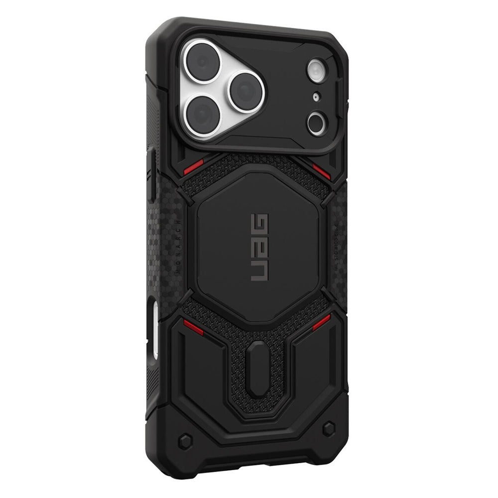 Husa MagSafe pentru Apple iPhone 18 Pro Max / 17 Pro Max, Urban Armor Gear, Monarch Pro Kevlar, Neagra