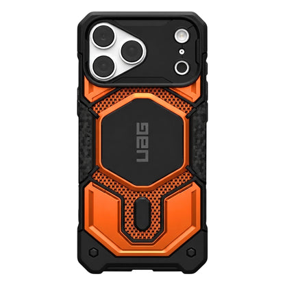 Husa MagSafe pentru Apple iPhone 18 Pro Max / 17 Pro Max, Urban Armor Gear, Monarch Pro Kevlar, Portocalie