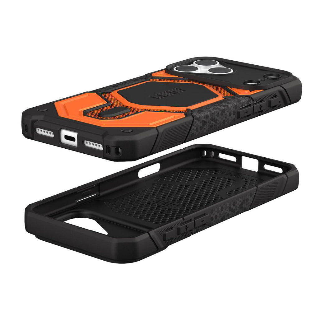 Husa MagSafe pentru Apple iPhone 18 Pro Max / 17 Pro Max, Urban Armor Gear, Monarch Pro Kevlar, Portocalie