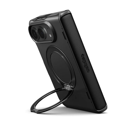Husa MagSafe pentru Apple iPhone Duo, Spigen, Slim Armor Pro S, Neagra ACS11780