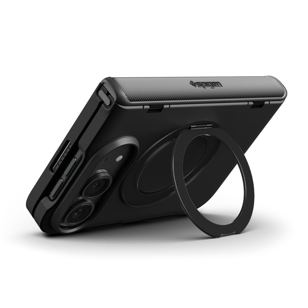 Husa MagSafe pentru Apple iPhone Duo, Spigen, Slim Armor Pro S, Neagra ACS11780
