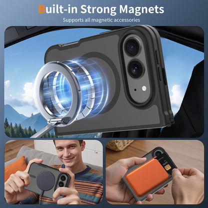 Husa MagSafe pentru Apple iPhone Duo, Techsuit, PureFrost, Neagra Satinata