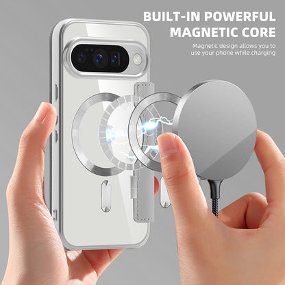 Husa MagSafe pentru Google Pixel 10 Pro XL, Techsuit, SmartMag Book, Gri
