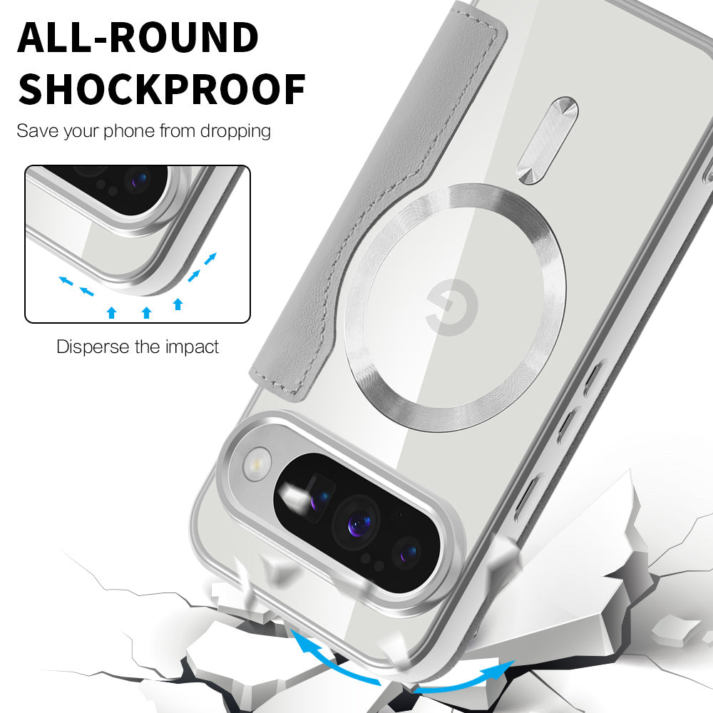 Husa MagSafe pentru Google Pixel 10 Pro / 10, Techsuit, SmartMag Book, Gri