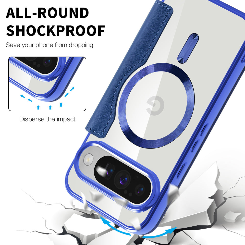 Husa MagSafe pentru Google Pixel 10 Pro XL, Techsuit, SmartMag Book, Albastra