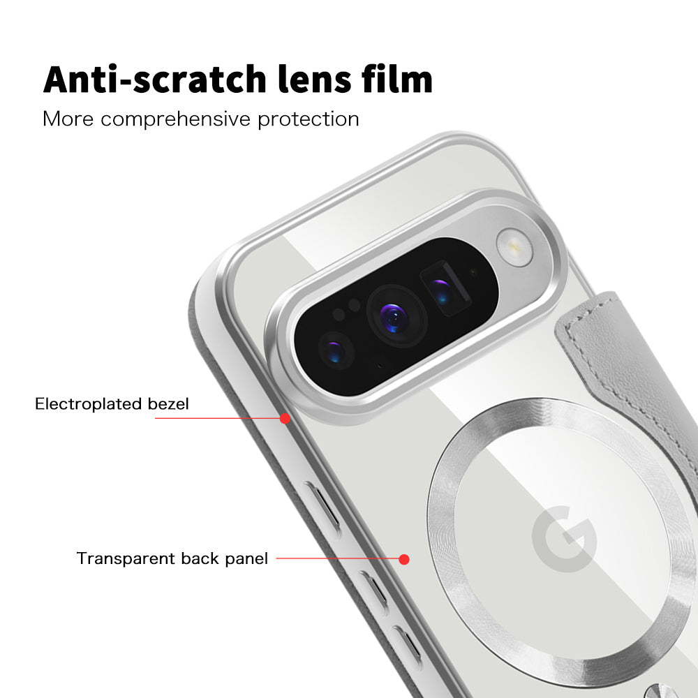 Husa MagSafe pentru Google Pixel 10 Pro / 10, Techsuit, SmartMag Book, Gri