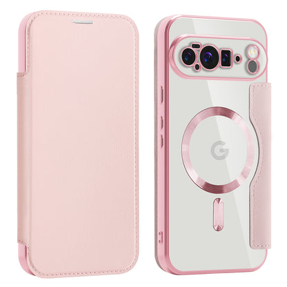 Husa MagSafe pentru Google Pixel 10 Pro XL, Techsuit, SmartMag Book, Roz