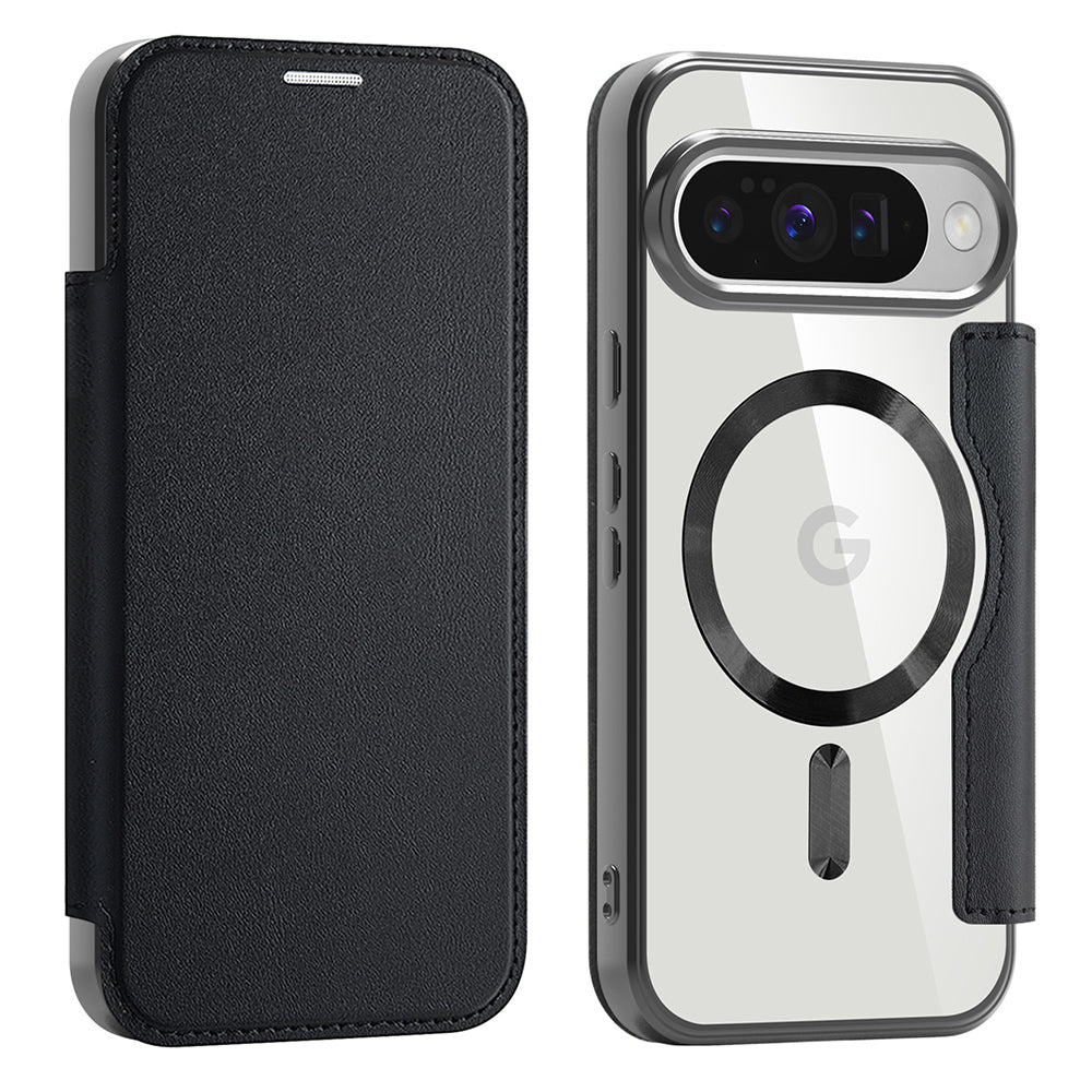 Husa MagSafe pentru Google Pixel 10 Pro / 10, Techsuit, SmartMag Book, Neagra
