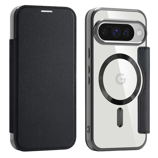 Husa MagSafe pentru Google Pixel 10 Pro / 10, Techsuit, SmartMag Book, Neagra