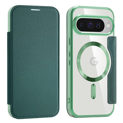 Husa MagSafe pentru Google Pixel 10 Pro / 10, Techsuit, SmartMag Book, Verde