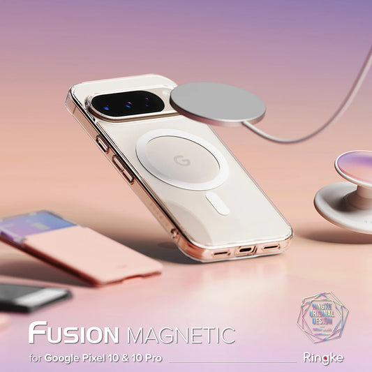 Husa MagSafe pentru Google Pixel 10 Pro / 10, Ringke, Fusion, Transparenta