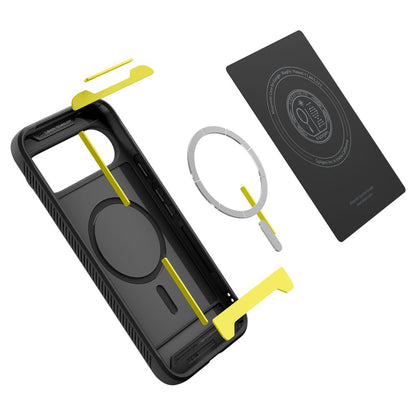 Husa MagSafe pentru Google Pixel 10 Pro / 10, Spigen, Rugged Armor, Neagra Mata ACS09698