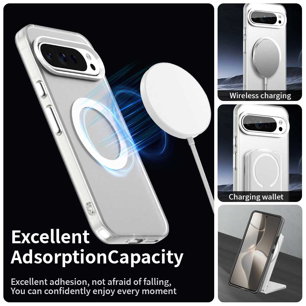 Husa MagSafe pentru Google Pixel 10 Pro / 10, Techsuit, CandyCase, Alba