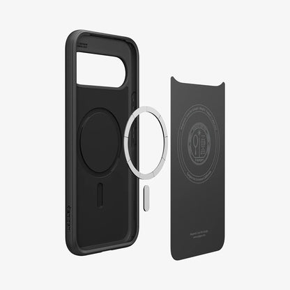 Husa MagSafe pentru Google Pixel 10 Pro XL, Spigen, Caseology Parallax, Neagra Mata ACS09731