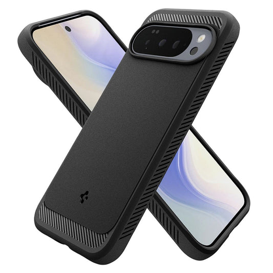Husa MagSafe pentru Google Pixel 10 Pro XL, Spigen, Rugged Armor, Neagra Mata ACS09721