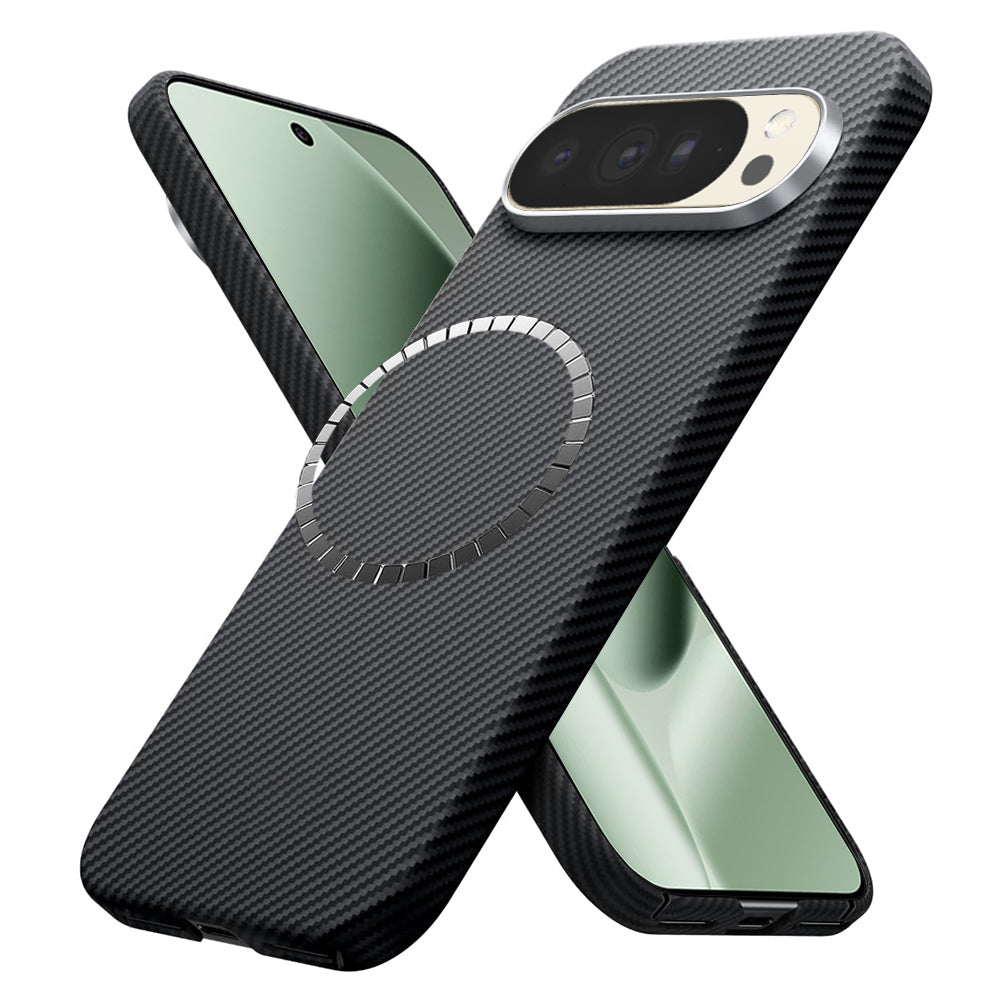 Husa MagSafe pentru Google Pixel 10 Pro XL, Techsuit, Aramid Fiber, Neagra
