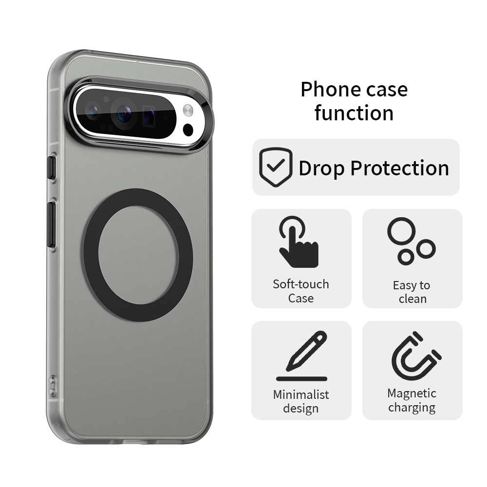 Husa MagSafe pentru Google Pixel 10 Pro XL, Techsuit, CandyCase, Neagra