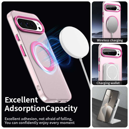 Husa MagSafe pentru Google Pixel 10 Pro XL, Techsuit, CandyCase, Roz