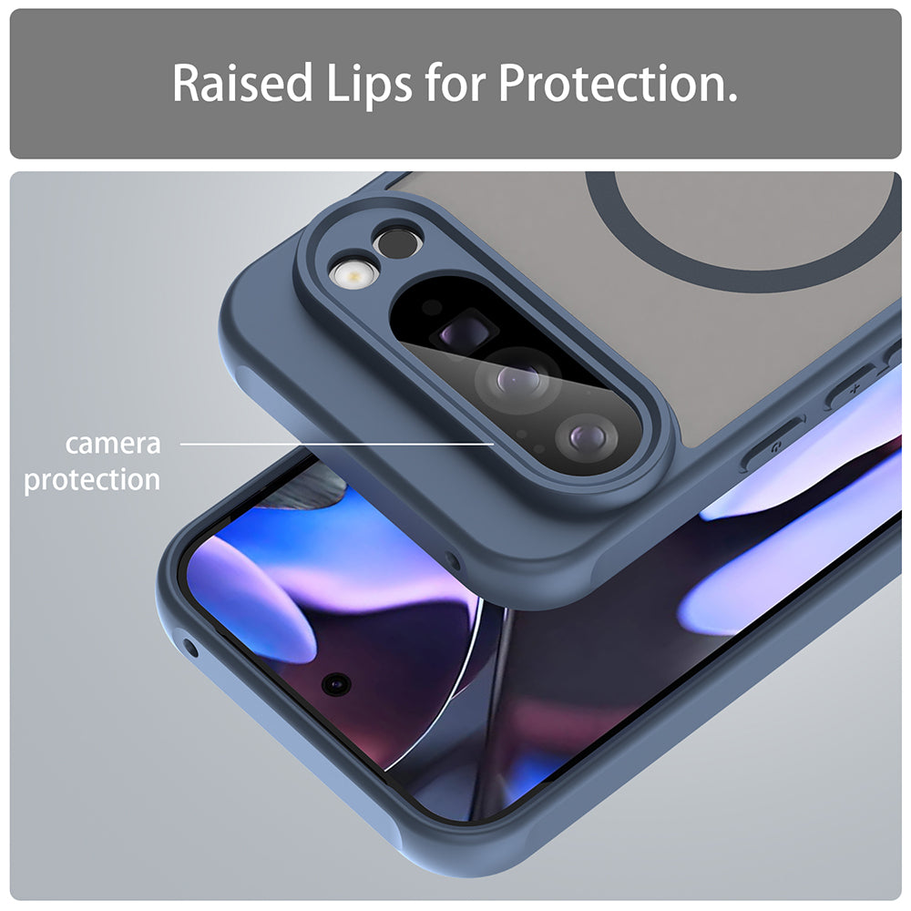 Husa MagSafe pentru Google Pixel 10 Pro XL, Techsuit, HaloFrost II, Bleumarin