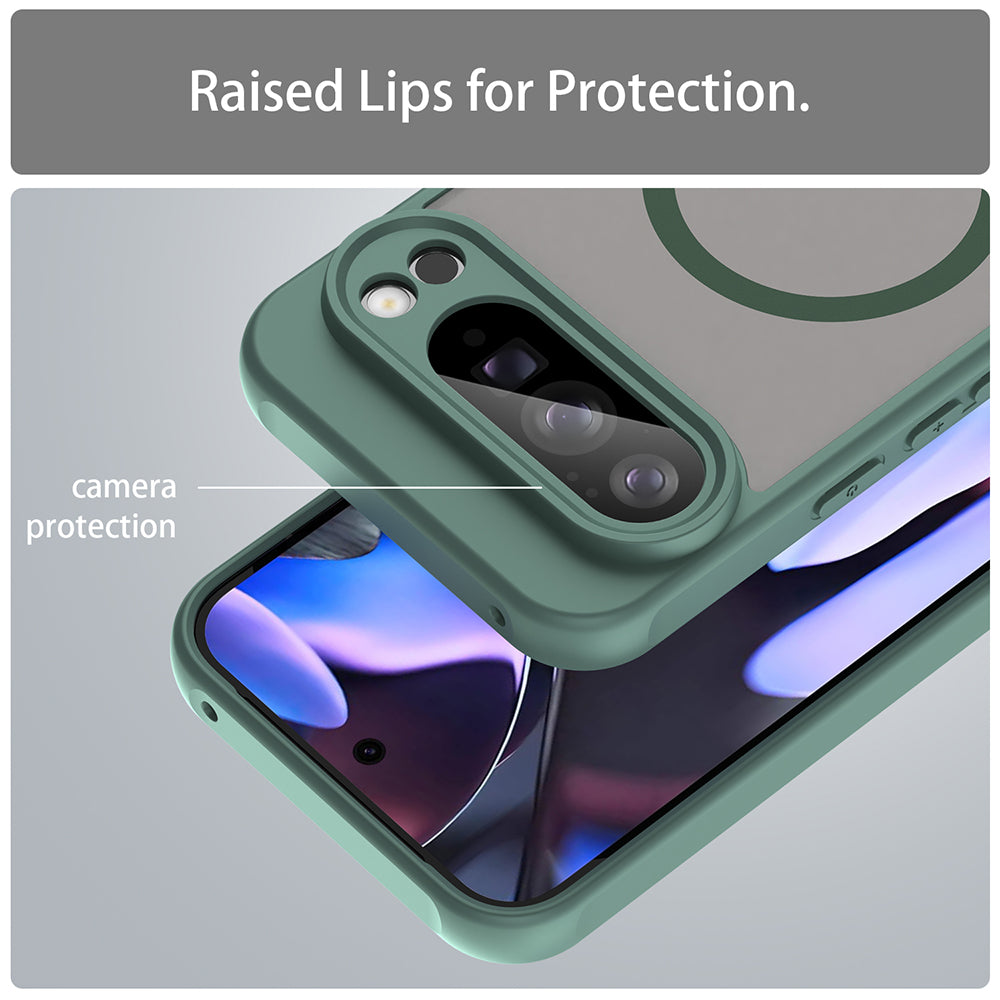 Husa MagSafe pentru Google Pixel 10 Pro XL, Techsuit, HaloFrost II, Verde