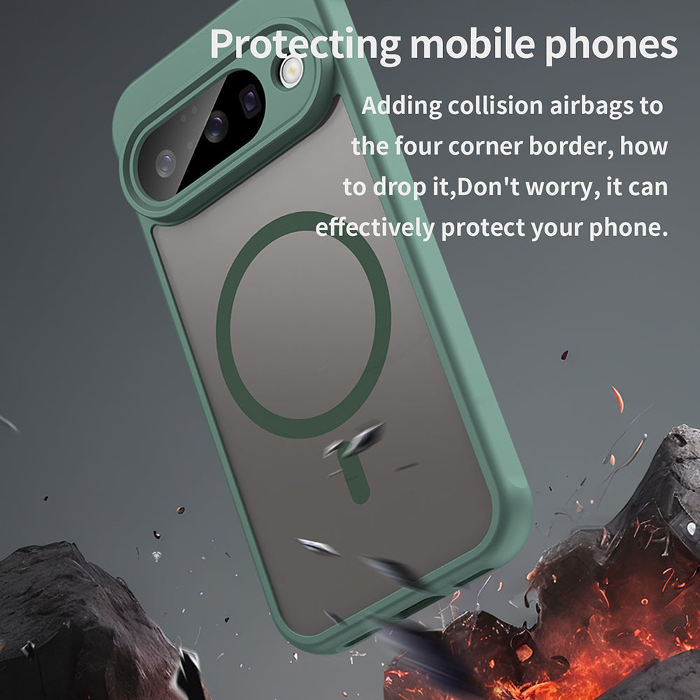 Husa MagSafe pentru Google Pixel 10, Techsuit, HaloFrost II, Verde