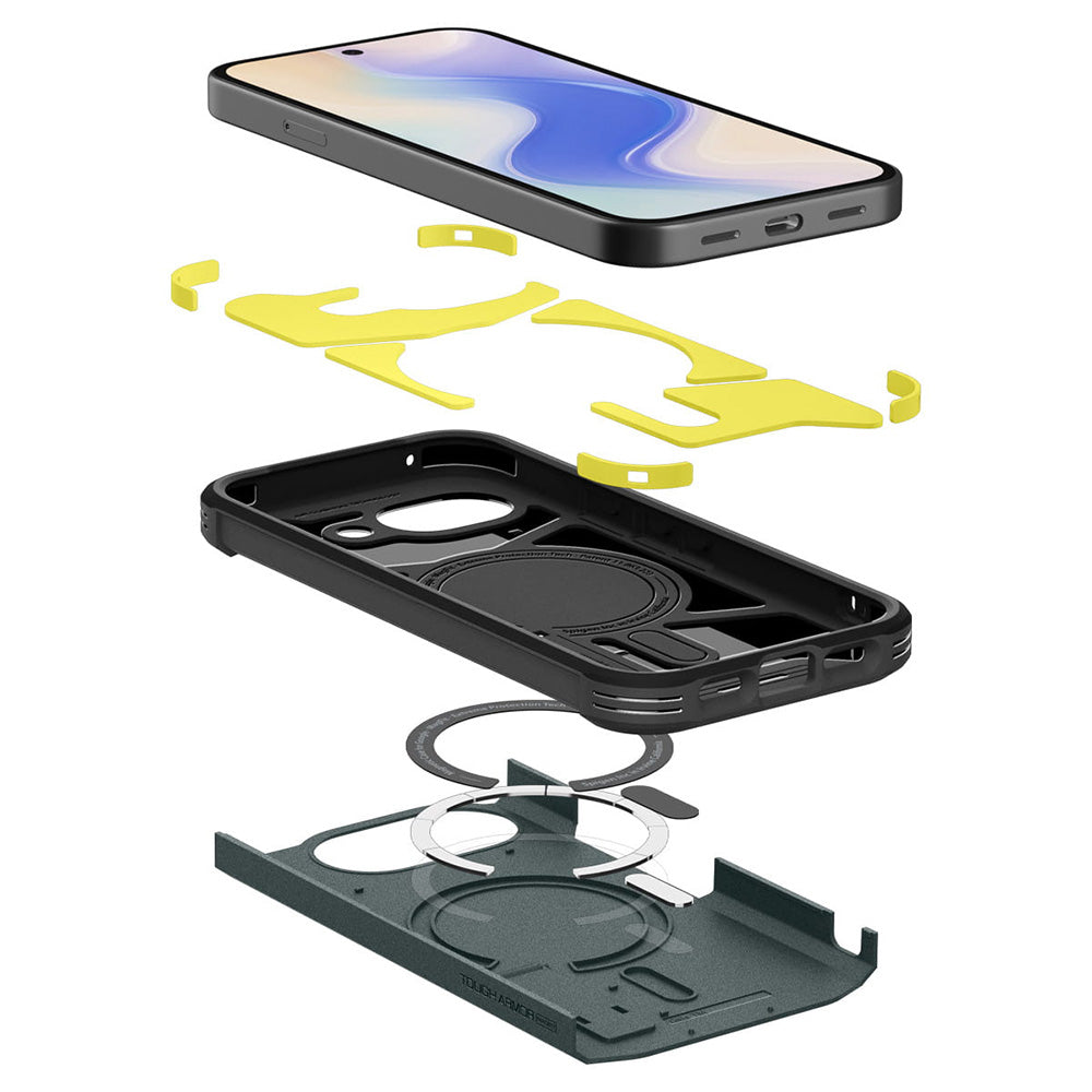 Husa MagSafe pentru Google Pixel 10a, Spigen, Tough Armor, Verde ACS11282