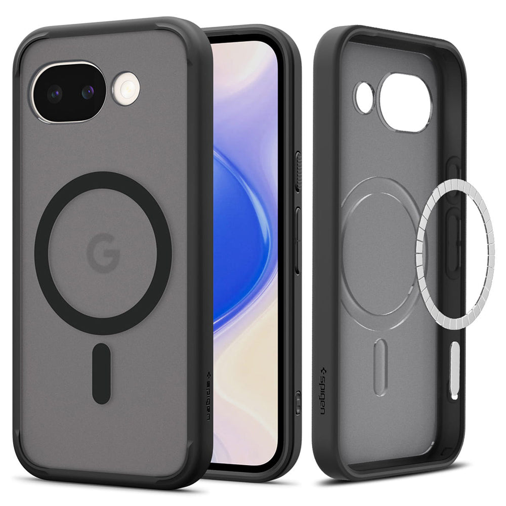 Husa MagSafe pentru Google Pixel 10a, Spigen, Ultra Hybrid, Neagra Satinata ACS11278